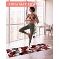 thumbnail image 2 of Red Stripe Yoga Towel for Hot Yoga Non Slip, Grey White Ombre Geometric Modern Abstract Yoga Mat Towel Absorbent Yoga Sweat Towels Microfiber Hot Yoga Blanket for Bikram Pilates 26"x74", 2 of 7