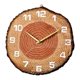 thumbnail image 2 of Reloj de pared rústico de madera, reloj silencioso, regalo para el baño con números arábigos. Estilo B, 2 of 9