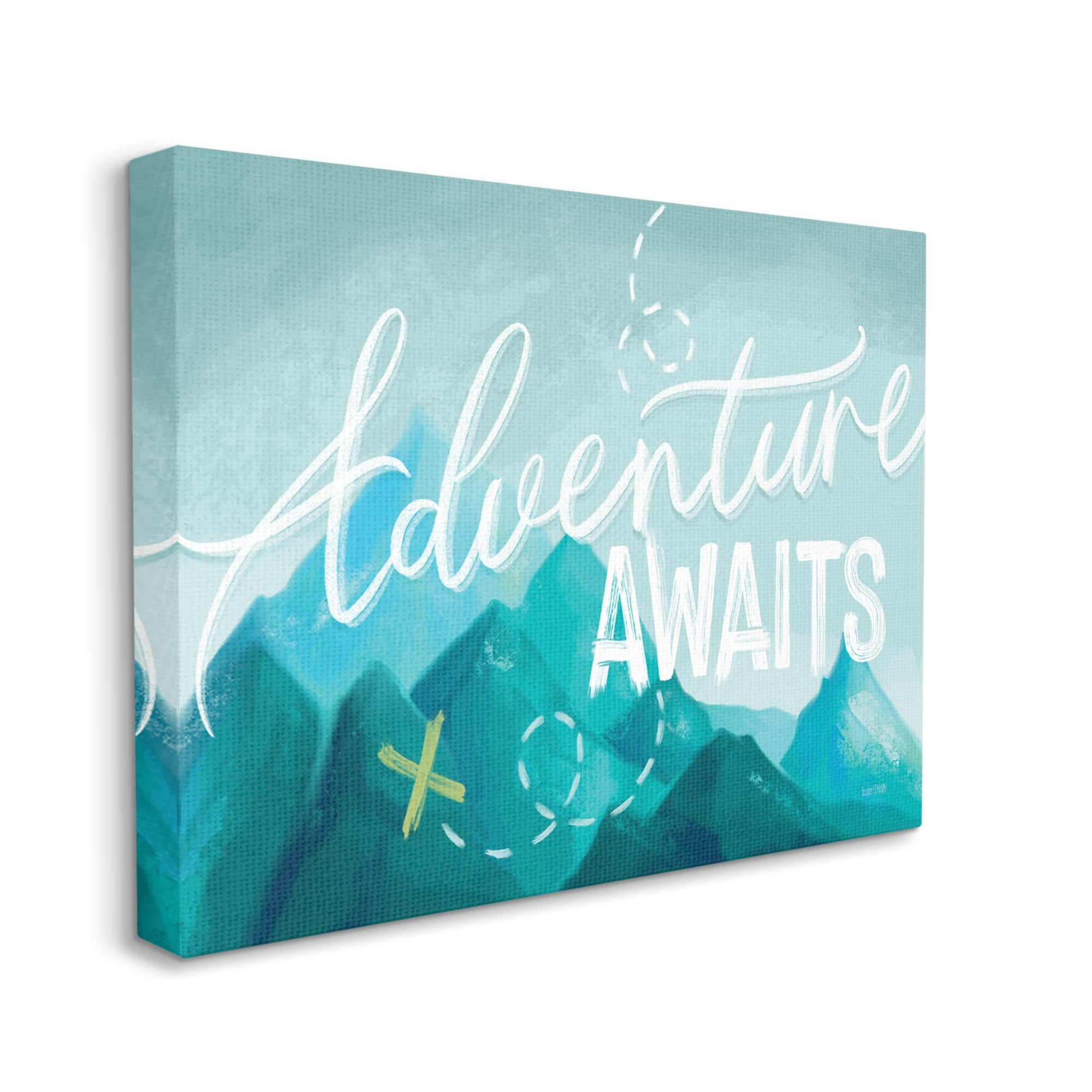 Stupell Industries Adventure Awaits Icy Mountains Range Outdoor Destination,20 x 16, Design by House Fenway