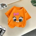 thumbnail image 4 of Curuila Kid Girls Tops Cartoon Print Crew Neck Short Sleeve Tee Summer Casual Loose T Shirt Orange Size 12-14 Years, 4 of 4