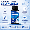 thumbnail image 3 of Getue NMNH Capsules Ultra Purity Guarantee, Advanced NAD+ Precursor Supplement for Cellular Energy Production and Daily Vitality, 120 Count, 3 of 6