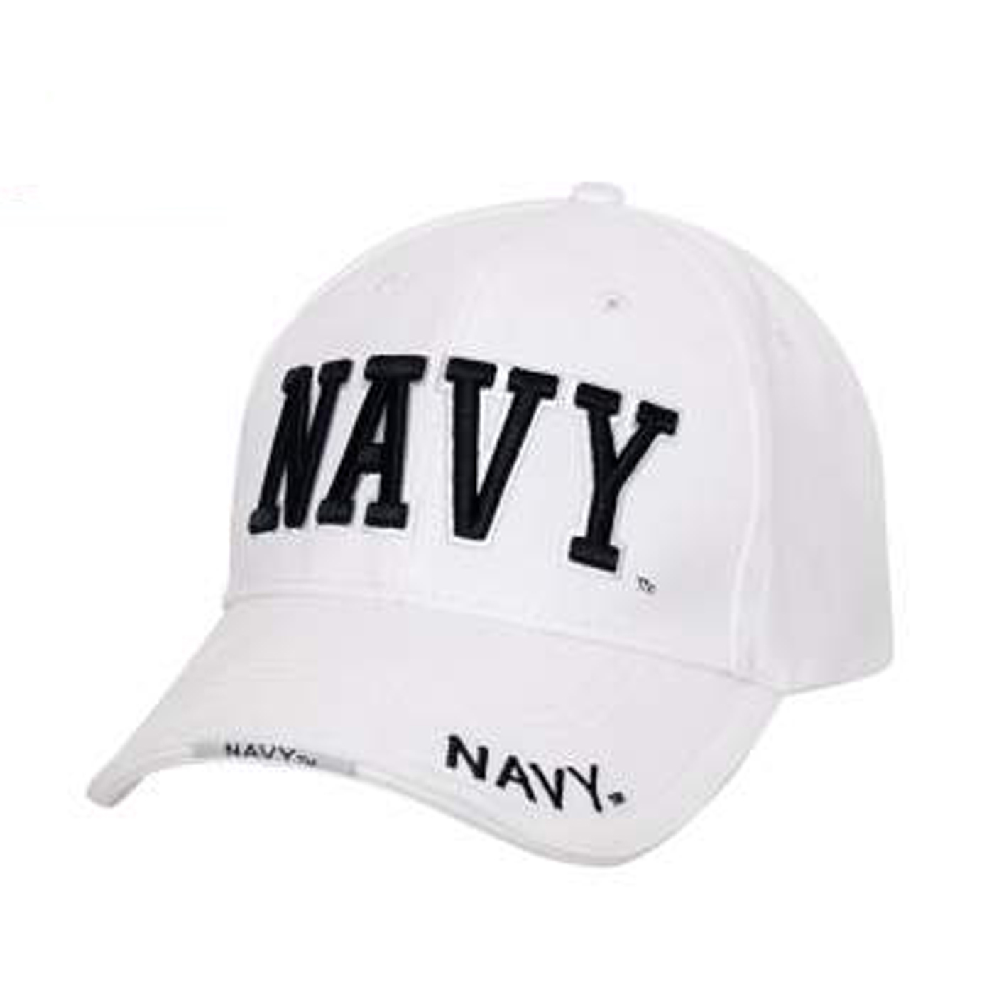 White Navy Veteran Baseball Cap Vet Embroidered Blue Letters, Men WomenOne Size Adjustable Relaxed Fit for Medium, Large, XL and Some XXL - image 3 of 5