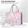 thumbnail image 3 of Large Capacity Tote Bag,Pink Breast Cancer and Pioneer Flower Handbag Fashion Luxury Tote Bag,15.7"x13"x 5.1" Inches,Laptop Compatible, 3 of 6