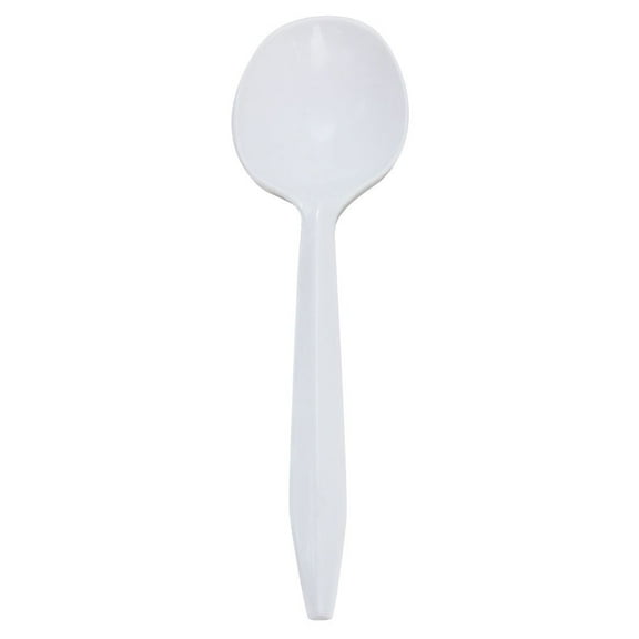 Karat PP Plastic Medium Weight Soup Spoons - White - 1,000 ct