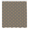 thumbnail image 3 of Ambesonne Vintage Shower Curtain, Delicate Little Florets, 69"Wx84"L, Dark Blue Orange, 3 of 3