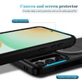 thumbnail image 6 of Dteck 2 In 1 for Samsung Galaxy S24 FE Case, Compatible with MagSafe, Invisible Kickstand HD Screen Protector, Heavy Duty Shockproof Magnetic Phone Cover with Slide Camera Lens Protection,Black, 6 of 9