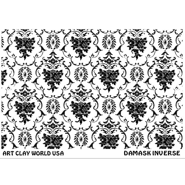 S Texture Sheet Damask Inverse Design 1 Pc Approx 4x6 Rubber Texture Mat By Flexistamp Walmart Com Walmart Com