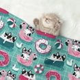 thumbnail image 2 of Yiaed Swimming Bulldog Print Dog Blankets-Cat Blanket Washable for Couch Protection,Puppy Blanket, Soft Plush Reversible Throw Furniture Protector-Medium, 2 of 8
