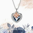 thumbnail image 6 of AOBOCO Cremation Jewelry 925 Sterling Silver Heart Urn Necklace for Ashes, Cremation Keepsake Necklace Embellished with Austrian Crystal, Women Memorial Jewelry, 6 of 8
