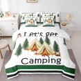thumbnail image 1 of Erosebridal Literie Camping Heureux Taille Simple, Ensembles de Literie Véhicule Récréatif Taille Simple, Décor de Camping Dessin Animé, Réversible 7 Pcs, 1 of 5