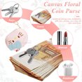 thumbnail image 4 of Monedero de animales de dibujos animados para mujer, bolsillo para monedas de cuero con cremallera con llavero, práctico colgante de billetera, 4 of 6