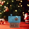 thumbnail image 5 of YIKA Christmas Decoration Creatives Luminous Mushrooms House Cabin Micros Landscapes Doll House Decoration Desktop Small Ornaments Christmas Ornaments Blue, 5 of 6