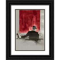 Lynch, Brent  11x14 Black Ornate Wood Framed with Double Matting Museum Art Print Titled - Cigar Bar Red Study