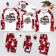thumbnail image 6 of Nmnitkp Christmas Pajamas for Family Add Festive Atmosphere Family Christmas Pajamas Matching Sets PJ's Sleepwear Printed Top and Plaid Pants with Pockets Family Christmas Pajamas Matching Sets, 6 of 6