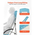 thumbnail image 3 of KFFKFF Folding Beach Chair with High Back, Portable Camping Chair for Adults, Includes Cup Holder, Mesh Backrest, Carry Bag, Extra-Wide Seat, Supports Up to 330 lbs, Light Blue, 3 of 9