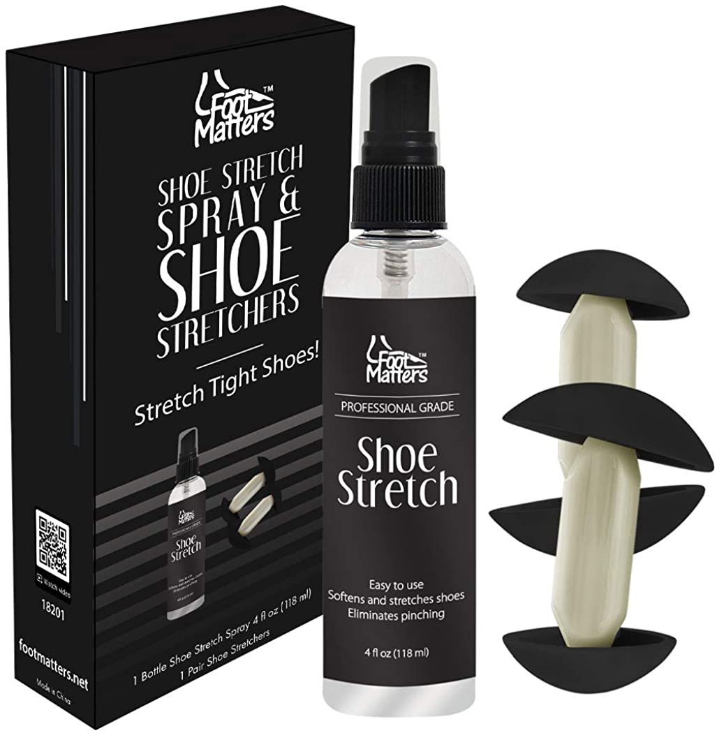 FootMatters Professional Boot & Shoe Stretch Spray with Mini Shoe ...