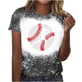 thumbnail image 1 of Camisas de Mujer Casual Impreso Cuello Redondo Manga Corta Superior, Blusa de Moda para Uso Diario Y de Fiesta, 1 of 4