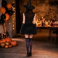 thumbnail image 6 of Adult Women'S Halloween Witch Costume Set With Hat, Striped Socks, Gloves And Tulle Skirt, Four-Piece Outfit For Costume Parties, Dance Events, Cosplay And Themed Celebrations, 6 of 6