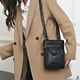 thumbnail image 4 of Crossbody Shoulder Bag | Soft Polyurethane Leather Texture Purse | Small Cell Phone Bag | Lightweight Durable Design | Brown | 22x17x5cm | Casual Fashion Handbag for Everyday Use, 4 of 6