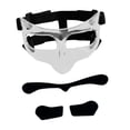 thumbnail image 3 of Máscara de baloncesto, protector facial para nariz rota, con acolchado, máscara facial, protector de nariz, máscara para entrenamiento de fútbol, boxe Pegatina negra transparente., 3 of 8