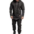 thumbnail image 1 of Combinaison à Capuche Zippée Homme Hiver Casual à Capuche Romper, 1 of 4