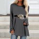 thumbnail image 2 of Blusa de manga larga con cuello redondo para mujer, camisetas informales con estampado de animales Pompotops  FGAJ741, 2 of 5