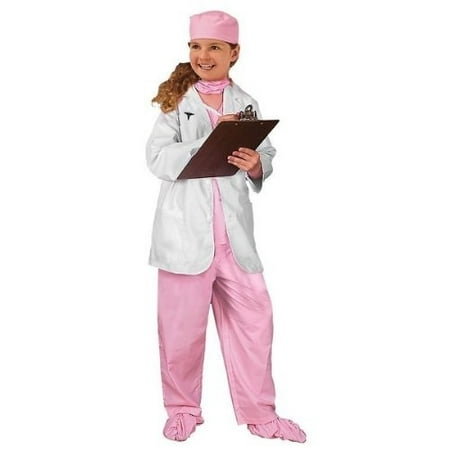 Jr. Girls Physician Costume in Pink Size 8/10