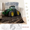 thumbnail image 5 of Farm Tractor Blanket Soft Cozy Warm Throw Blanket for Couch, Plush Fuzzy Flannel Fleece Blankets for Sofa, Green Truck Country Rustic Field Harvester Bed Blankets Lightweight Gifts for Women, 40"x50", 5 of 9