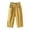 Yellow, variant on Pants for Women Fashion Solid Cotton Linen Flax Elastic Pants Beach Leisure Trousers Cropped Shorts
