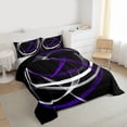 thumbnail image 3 of Castle Fairy Abstract Spiral Stripes Twin Comforter Sets,Geometric Lines Bedding Set, 3 of 8