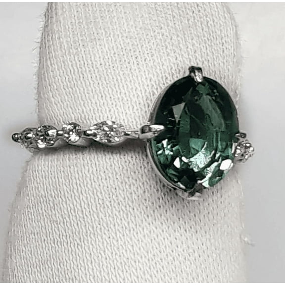 Maa Karni Natural Teal sapphire Ring 925 Sterling Silver Ring 4.50 Ct. AAA  Quality Pink Sapphire Ring Handmade Ring for women