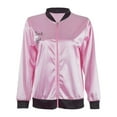 thumbnail image 4 of Shadoumai Pink Satin Jacket for Women with Neck Scarf Christmas Party Outfits, 4 of 5
