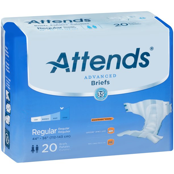 Attends Advanced Adult Incontinence Brief Regular Heavy Absorbency