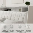 thumbnail image 6 of AENKYO Queen Size Bed Frame with LED Lights, Upholstered Storage Headboard & 4 Drawers, and Built-in Charging Station, Beige, 6 of 10