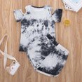thumbnail image 5 of 2Pcs Baby Girls Outfit Clearance Toddler Kids Baby Girls Boys Short Sleeve Tie-Dye Print T-Shirt Shorts Outfits Set, 5 of 5