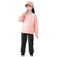 thumbnail image 5 of FAIWAD Girls Boys Fleece 2 Piece Outfits Tracksuits Casual Crewneck Sweatshirts and Sweatpants Set Unisex Activewear, 5 of 7