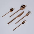 thumbnail image 3 of Ozarke Malta Cutlery Set, Stainless Steel Shiny Rose Gold (Set of 20), 3 of 5