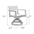 thumbnail image 4 of Outdoor Patio Aluminum Swivel Rocker 2PCS with Outdoor-grade Sunbrella Fabric Cushions, Grayish, 4 of 9
