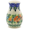 thumbnail image 3 of Polish Pottery 3-inch Pepper Shaker (Red Cornflower And Blue Butterflies Theme) Signature UNIKAT Hand Painted in Poland + Certificate of Authenticity, 3 of 6