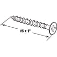 thumbnail image 2 of Tornillos Para paneles de yeso YONGSHENG 6 x 1 pulgada rosca gruesa 250 piezas negro, 2 of 2