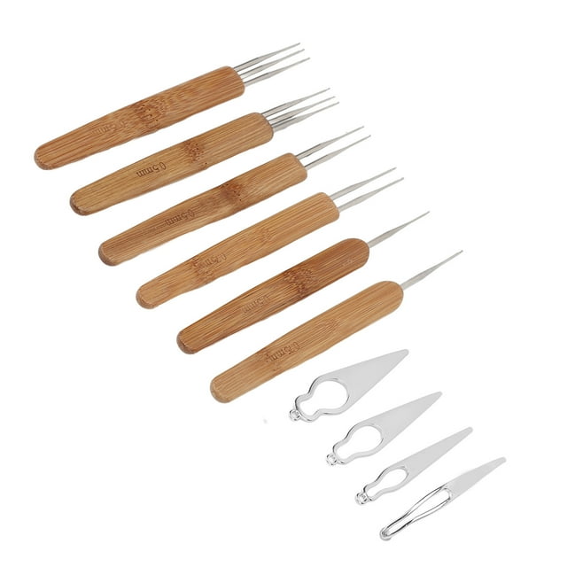Dreadlocks Tool Set, Beautiful Hairstyle Alloy Different Shapes Dreadlock Crochet Needle For Silver