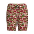 thumbnail image 3 of Picia Red Houses Pajama Shorts for Men, Men's Pajama Bottoms, Sleepwear,Short Pajama Pants-Small, 3 of 9