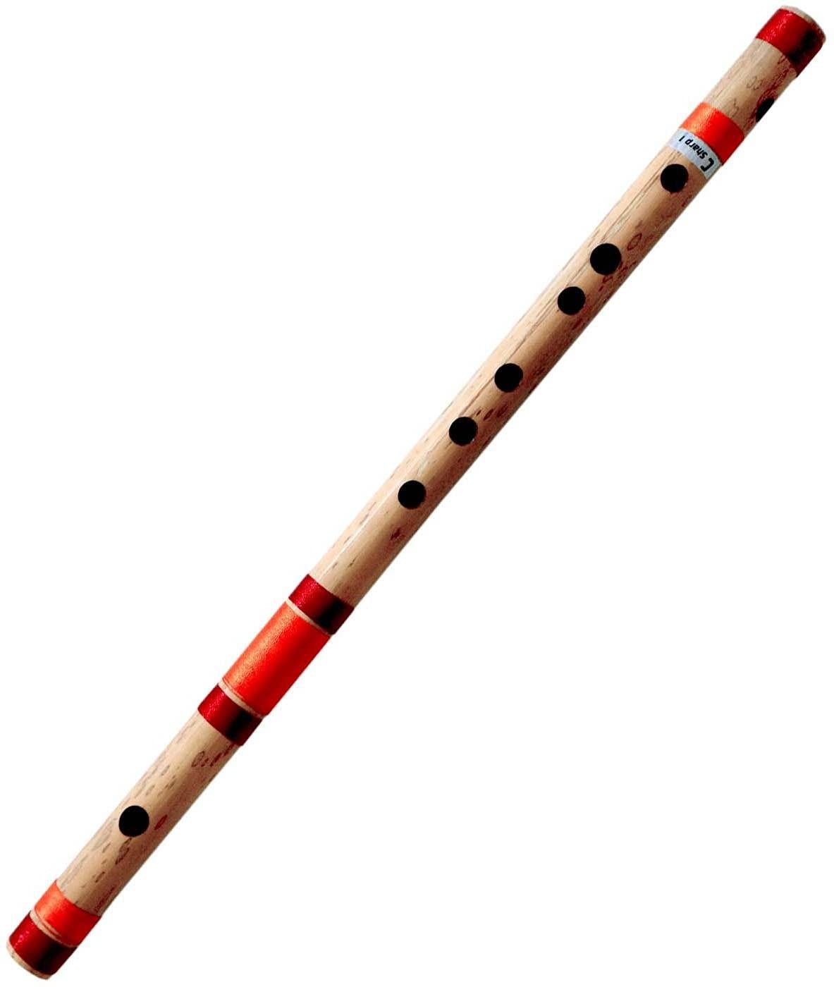 Musical Combo Flutes C Sharp 6 Hole (17 Inch) & C Sharp 7 Hole (18.5 Inch) Bamboo Flute Bansuri with Flute Carry Bag Free By Indian Collectible