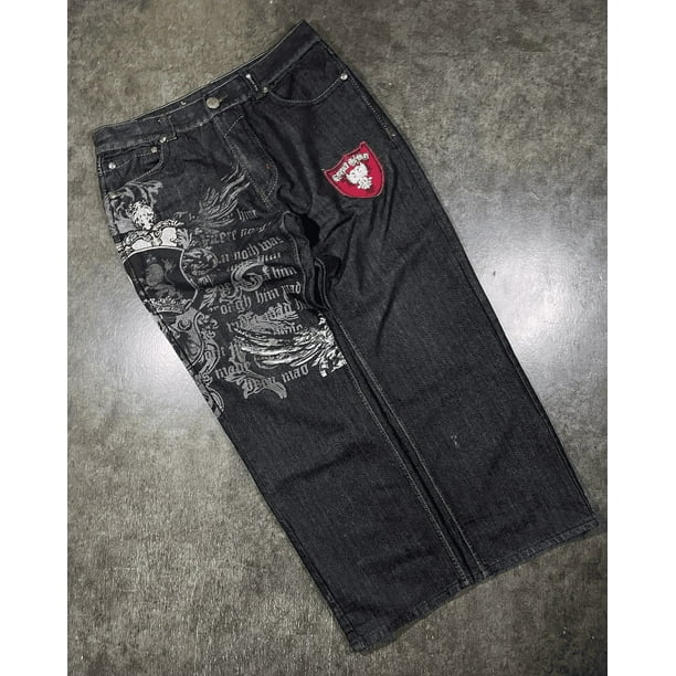 Pantalones vaqueros Vintage para hombre y mujer, Jeans anchos de cintura alta, varios bolsillos, azul lavado, Y2K, Harajuku, calle, nuevo