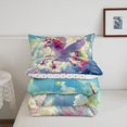 thumbnail image 4 of Unicorn Bed Comforter Set Queen Size,Freamy Animals Super Soft Microfiber Bedding Set for Adults Teens,Rainbow Cloud Comforter Set,2 Pillowcases, 4 of 6