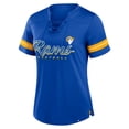 thumbnail image 2 of Women's Fanatics Royal Los Angeles Rams Play Script Lace-Up T-Shirt, 2 of 3