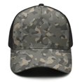 thumbnail image 3 of Camouflage Baseball Cap Adjustable Size – Stylish Spliced Design Trucker Hat, Dad Hat with Full Print Front & Brim, Breathable Cotton Blend Snapback for Sports, Travel & Daily Wear, 3 of 3