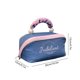 thumbnail image 3 of Bolsa de cosméticos organizador de maquillaje impermeable de gran capacidad | Bolsa de mano portátil de nailon y spandex | Color de colisión de moda | Diseño de bolsillo multifuncional | 26×13×2cm |, 3 of 6