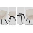 thumbnail image 7 of 63" Oval Dining Table Set for 6, Wooden Dining Roon Table and 6 PU Swivel Armchairs, Modern Dining Set with High Backrest and Waterproof Tabletop for Living Room,  Beige, 7 of 7