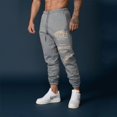 thumbnail image 5 of Youngla Pants Men's Sweatpants Letter Print Pants Active Athletic Cotton Casual Pants Running Workout Gym Pants Size M, 5 of 7